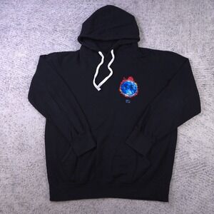 ElevenParis Hoodie Mens Large Pullover Sweatshirt Fleece Eleven Paris‎ Black